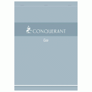 CONQUERANT Lot de 5 Bloc Eco agrafé A4, 200p./100 feuilles 60g/m², quadrillé 5x5 - 3020123912070