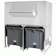 Conteneur à glaçons avec 2 chariots pour BAC0008, capacité 300 kg + 2x 108 kg - VIRTUS - 0615402867795 Conteneur à glaçons avec 2 chariots pour BAC0008, capacité 300 kg + 2x 108 kg - VIRTUS - 0615402867795