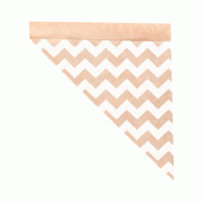 Cornet à frites papier ingraissable Kraft motif blanc 250g 29,5x21cm - par 2000