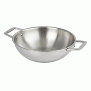 CRISTEL Wok en inox à 2 anses fixes  Ø24cm - gris Acier inoxydable 18/10 3358570185731