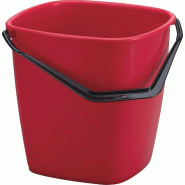 Durable Seau multi-usages BUCKET, 9,5 litres, rectangulaire, coloris rouge - 1809413080