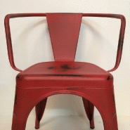Fauteuil industriel factory rouge vintage Fauteuil industriel factory rouge vintage