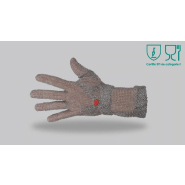 Gants manchette courte cotte de maille inox agro-alimentaire WILCOFLEX fabriqués en France - GCMWFINX-MN04/GMC_0