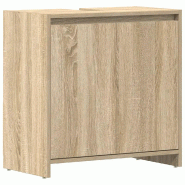 Helloshop26 - Armoire de salle de bain chic avec 1 compartiment 60 x 33 x 61 cm en bois d'ingénierie chêne sonoma 02_0047731 - Bois massif 300023493