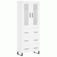 Helloshop26 - Buffet bahut commode armoire meuble de rangement organisateur cuisine salle de séjour salon haut 69,5 x 34 x 180 cm 02_0032744 - 300021_0