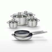 Lot Poêles 28/32cm & Faitouts 14/16/20/24cm Elo Profi Therm Platinum - gris inox 3176239970609