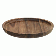 Secret de Gourmet - Assiette de présentation diamètre 20 cm en acacia - marron multi-matériau JJ5299