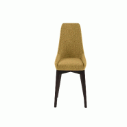 Stones Chaise d'intérieur Maya avec accoudoirs, structure en métal anthracite et assise en tissu Easy-Clean marron clair - Design élégant - jaune