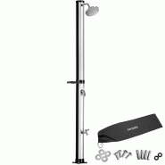 TecTake GmbH tectake Douche solaire Tinto 20 l - avec housse/plateau noir/gris - multicolore plastique 406583