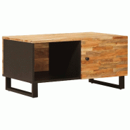 VidaXL Table basse Marron 80 x 50 x 40 cm Bois de mangue massif Modèle Sirius Design Plus - 4018300