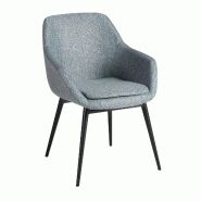 AC ANGEL CERDA Angel Cerdá Chaise en tissu bleu gris marbré 4221C 61 x 63 x 82 - bleu textile 8435631044345