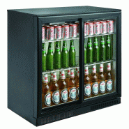 Arrière bar réfrigérée noir 2 portes coulisst l900 7455.1315 COMBISTEEL