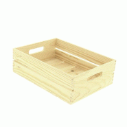 Cagette pin naturel rectangle 40x30x12cm - par 12