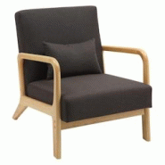 CLP Fauteuil Hibbing Tissu Marron - marron Bois manufacturé 324353 CLP Fauteuil Hibbing Tissu Marron - marron Bois manufacturé 324353