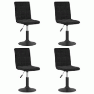 Décoshop26 - Lot de 4 chaises de salle à manger siège pivotant hauteur réglable en velours noir DEC025383 - noir 3000255219117 Décoshop26 - Lot de 4 chaises de salle à manger siège pivotant hauteur réglable en velours noir DEC025383 - noir 3000255219117