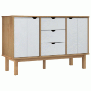 Helloshop26 - Buffet bahut commode armoire meuble de rangement organisateur cuisine salle de séjour salon et 113,5 x 43 x 73 cm bois 02_0036185 - Boi