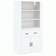 Helloshop26 - Buffet bahut commode armoire meuble de rangement organisateur cuisine salle de séjour salon haut bois d'ingénierie 02_0032780 - 300021 Helloshop26 - Buffet bahut commode armoire meuble de rangement organisateur cuisine salle de séjour salon haut bois d'ingénierie 02_0032780 - 300021