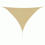Helloshop26 - Voile toile d'ombrage parasol en tissu oxford triangulaire 5 x 5 x 5 m beige 02_0008673 - beige inox 3000462447761