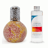 MamaManuela Pack Économie Lampe Catalytique Mosaïque Bicolor + Parfum Arôme Peach Velvet 200ml. Élimine les mauvaises odeurs, le parfum et nettoie MamaManuela Pack Économie Lampe Catalytique Mosaïque Bicolor + Parfum Arôme Peach Velvet 200ml. Élimine les mauvaises odeurs, le parfum et nettoie