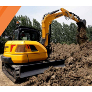 Mini-pelle à faible débattement arrière - Puissance nette 44kW - Liugong 9057 F ZTS