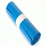 NOVACLEAN Sac Poubelle 30L HD 12µ - Bleu PEHD Vierge - Identification Flux Recyclage et Bureau - Lot de 500 - bleu SP30HD12-BL