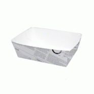 Packnwood FHC - 1000Pcs - Barquette en carton décor journal 440ml - 80x110x40mm - recyclable, micro-ondes et congélateur Packnwood FHC - 1000Pcs - Barquette en carton décor journal 440ml - 80x110x40mm - recyclable, micro-ondes et congélateur