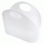 Panier libre service souple 15 litres - L45xP18xH37cm - plastique blanc givré