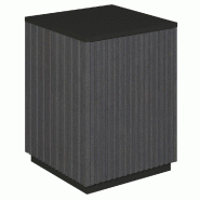 Podium 1 porte push-pull Vertigo T01 MDF noir et noir 45x45x60cm