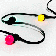 Pro Illumination Guirlande Guinguette 30 mètres 60 ampoules multicolores 2W E27 IP65 Riviera PRO Connect - 3760430853122