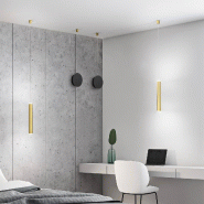 Suspension décentralisée Prado en laiton - Fabas Luce - LED 6,5W à intensité variable - Montage décentralisé - doré 8019282539490