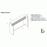 Table haute - MDD - 120 x 50 cm