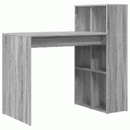 VidaXL Bureau Gris Sonoma 108 x 55 x 103.5 cm Bois d'ingénierie Modèle Riviera Vision - 869463