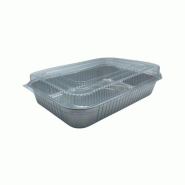 Barquette aluminium premium 2000ml + couvercle par 50 pièces JORIDEAL - 3519400999236