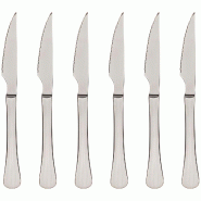 BERGNER Munich - Set de 6 couteaux à steak 23cm en acier inoxydable couleur argent - argenté inox Q3456