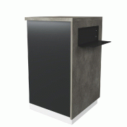 Comptoir Minimaliste finition béton et gris anthracite L61xP58xH100cm