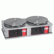 Crêpière gaz professionnelle double et carrée à usage intensif diam... - PCR2CG40