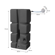 Cuve murale - récupérateur d'eau éco 310 litres OFG + kit collecteur - CVMROHDGR-ED11_0