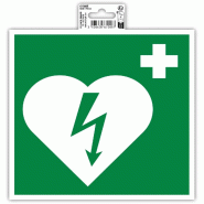 Exacompta Signalisation adhésive Défibrilateur, vert/blanc - vert 67008E