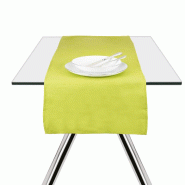 Excelsa runner de table made in italy Panama Color coton   45x140 cm vert - vert textile 66223