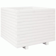 Helloshop26 - Jardinière bac lit surélevé plantes fleurs terrasse jardin 60 x 60 x 49,5 cm bois de pin massif blanc 02_0037719 - 3000214276311 Helloshop26 - Jardinière bac lit surélevé plantes fleurs terrasse jardin 60 x 60 x 49,5 cm bois de pin massif blanc 02_0037719 - 3000214276311