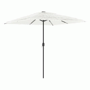 Helloshop26 - Parasol de jardin carré avec protection uv 248 x 248 x 248 cm en polyester blanc 02_0056388 - blanc acier 3000239497340