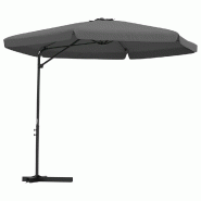 Helloshop26 - Parasol mobilier de jardin d'extérieur avec mât en acier 300 x 250 cm anthracite 02_0008197 - acier 3000438524632