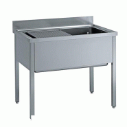 KBS Gastrotechnik KBS Evier à casseroles 1200x700x850 mm avec rebord 1 cuve sans fond - Acier inoxydable 18/10 91700102