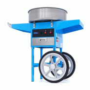 Machine à barbe à papa - Ø 52cm - Bleu - avec chariot