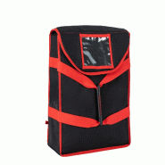 METRO PROFESSIONAL Sac à pizza, plastique, 44.5 x 47 x 19.5 cm, 40 L, noir/rouge - plastique CMC03222