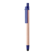 Stylo à bille stylet en papier recyclé - clip et embout en plastique coloré - encre bleue Stylo à bille stylet en papier recyclé - clip et embout en plastique coloré - encre bleue