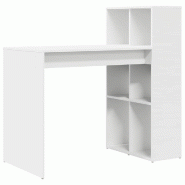 VidaXL Bureau avec étagère Blanc 108 x 55 x 103.5 cm Bois d'ingénierie Modèle Riviera Prime - 869458