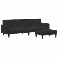 VidaXL Ensemble de canapés 2 pcs noir velours Modèle Jasmin - 3216283