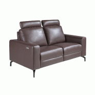 Angel Cerdá Canapé relax 2 places en cuir marron chocolat 6368C 166 x 98 x 89 - marron fourrure 8435631053293 Angel Cerdá Canapé relax 2 places en cuir marron chocolat 6368C 166 x 98 x 89 - marron fourrure 8435631053293