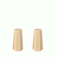 Aulica Salière et poivrière en résine effet travertin - beige 373402